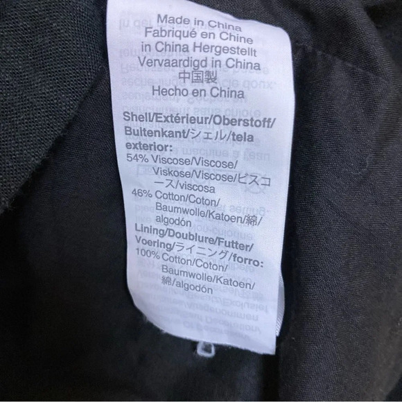 MADEWELL Pleated Button-Front Shift Dress Black Size XS - Picture 8 of 9